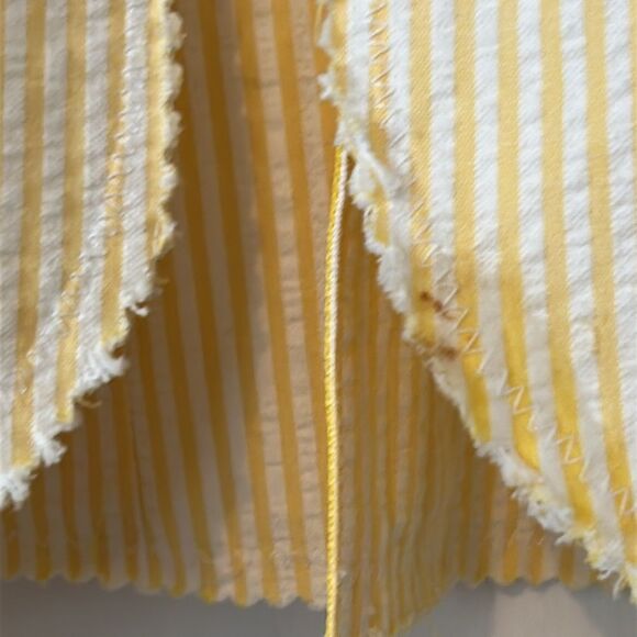 Lia Kes Yellow Seersucker Women's Blazer - Size 10 - Picture 8 of 10